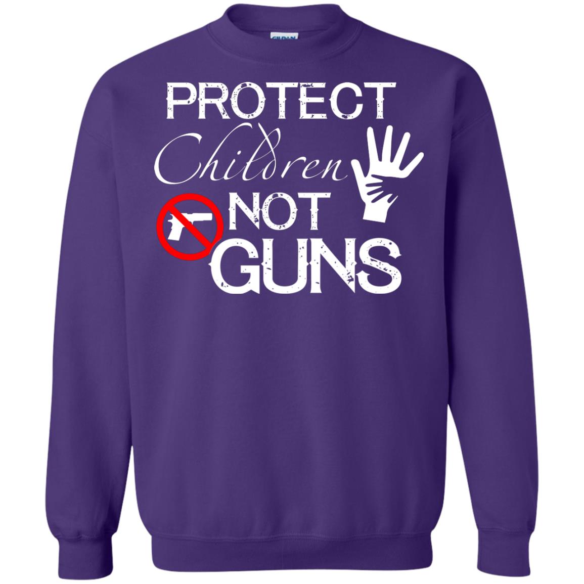 Anti Gun T-shirt Protect Children Not Gun Purple