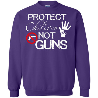 Anti Gun T-shirt Protect Children Not Gun Purple