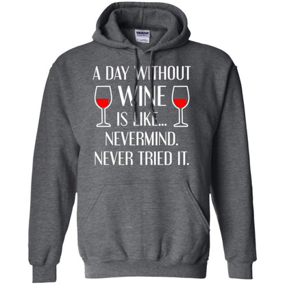 A Day Without Wine Wine Lovers T-shirt Dark Heather