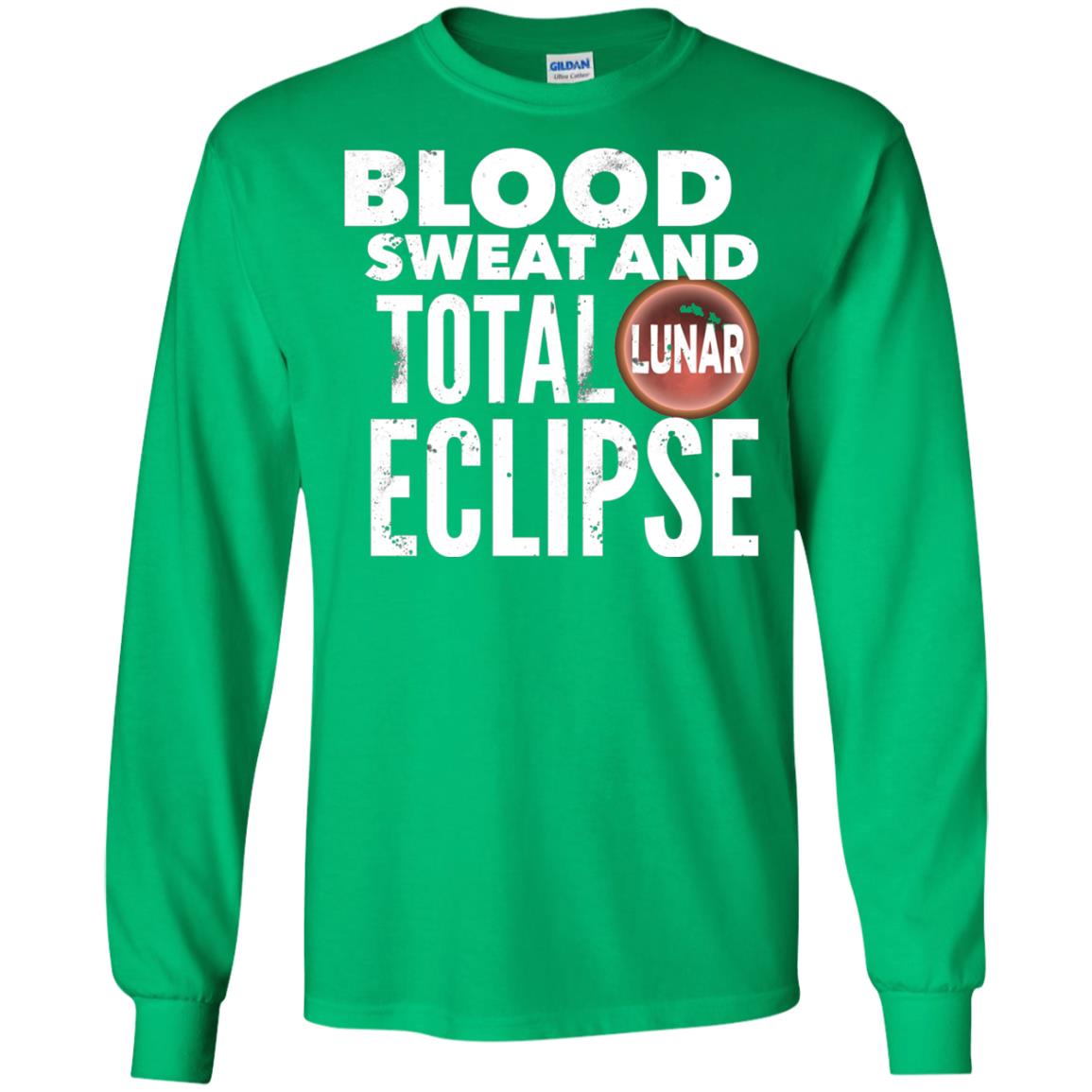 Total Lunar Eclipse 2018 Blood Sweat T-shirt Irish Green