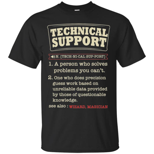 Computer Nerd T-shirt Technical Support Definition T-shirt Black