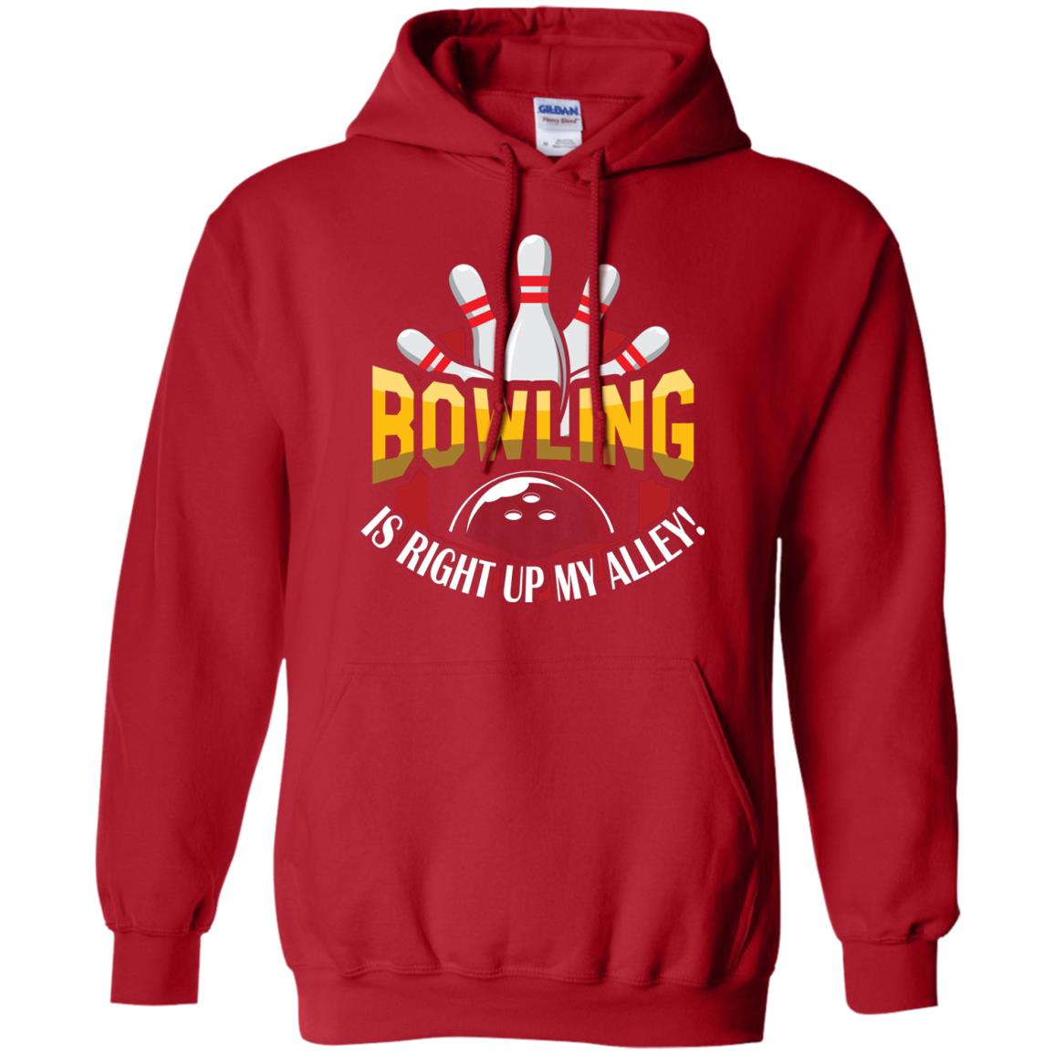 Bowler T-shirt Bowling Is Right Up My Alley Red