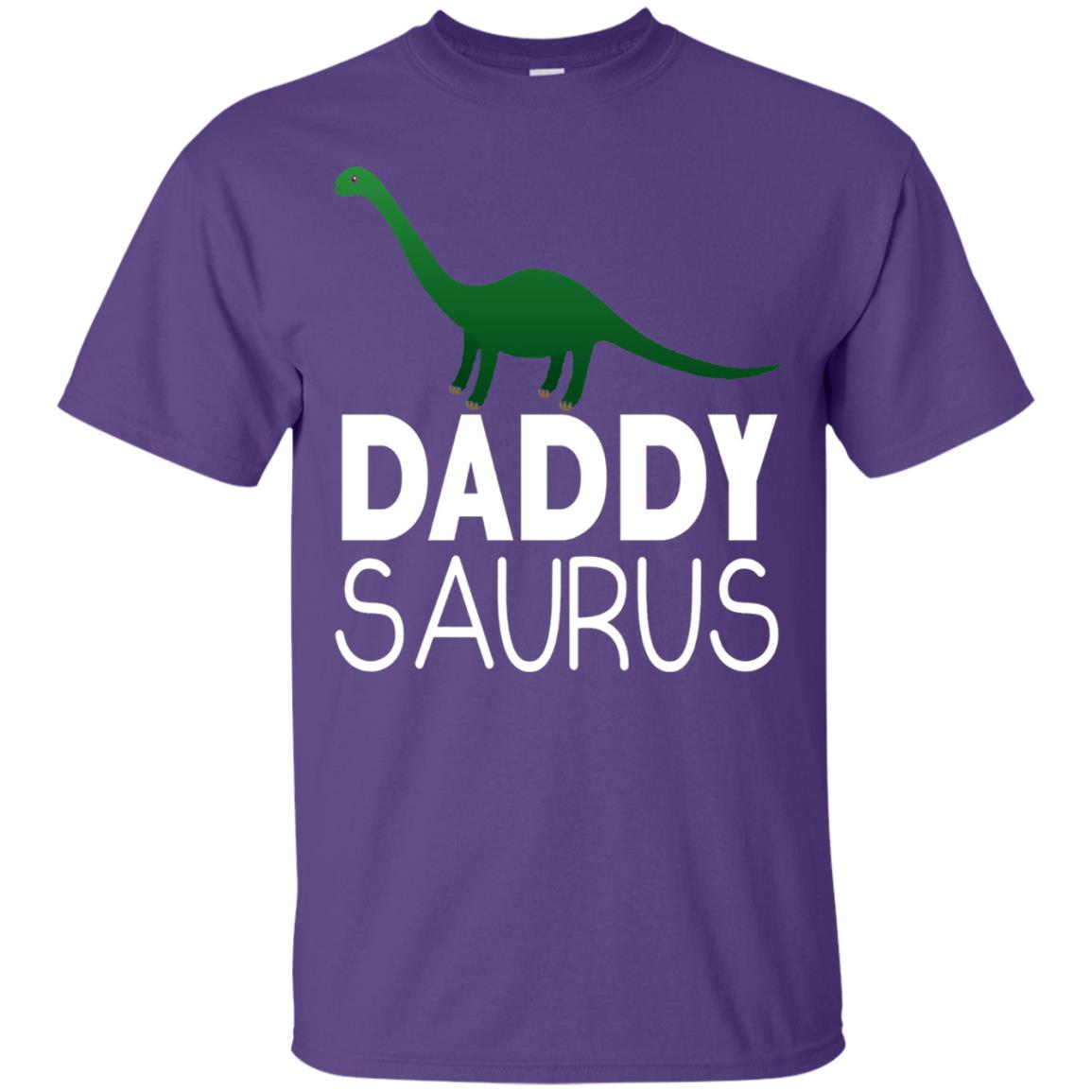 Daddy Saurus Dinosaur Matching Daddy T-shirt Purple