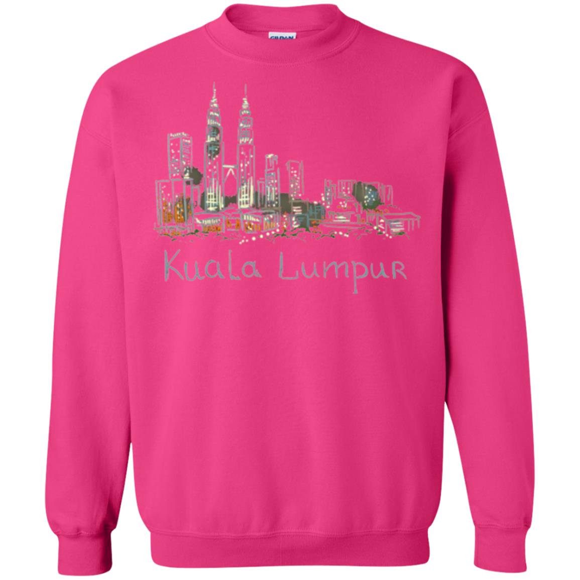 Kuala Lumpur Kl Panorama At Night T-shirt Heliconia
