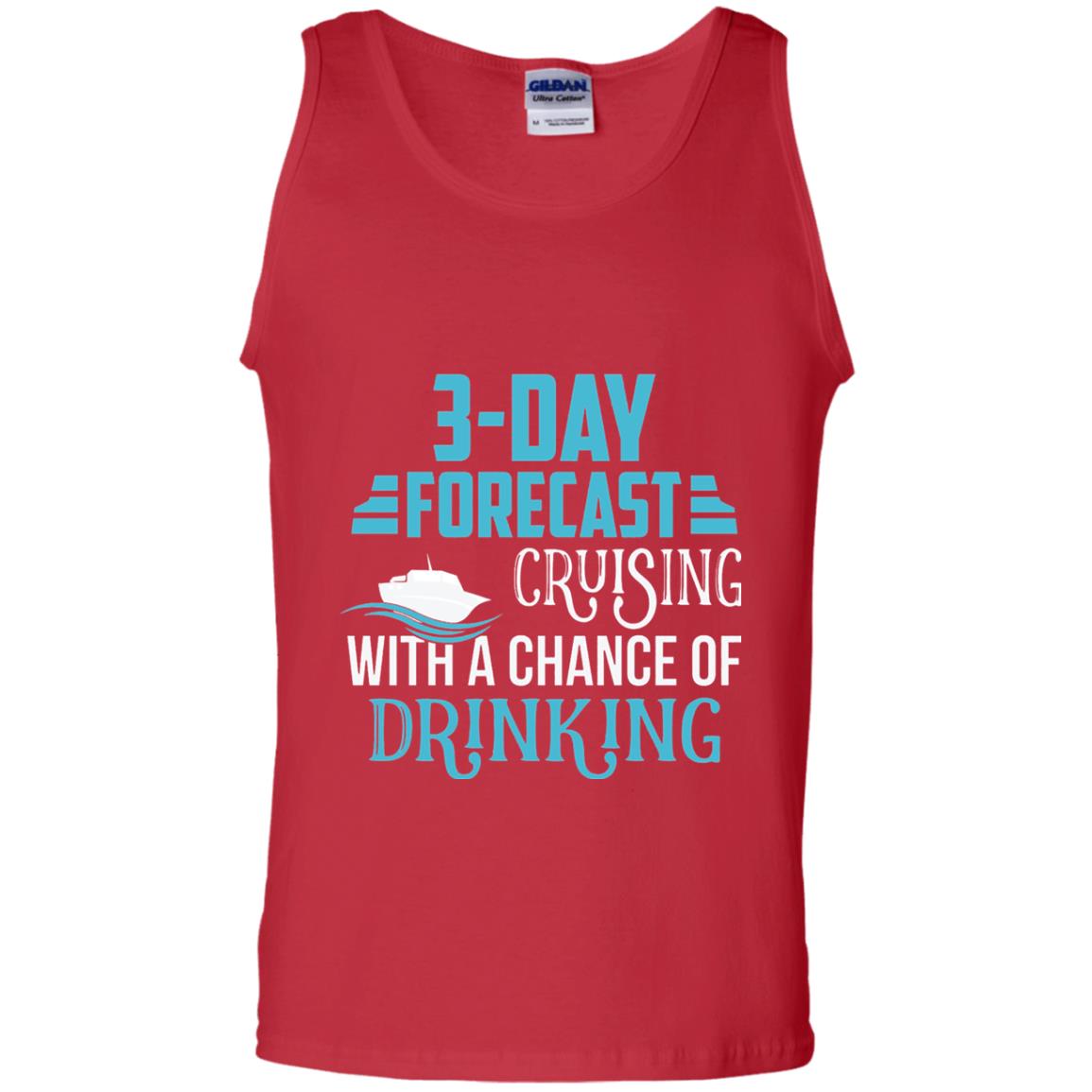 Funny Cruise T-shirt Forecast Cruising With A Chance Red