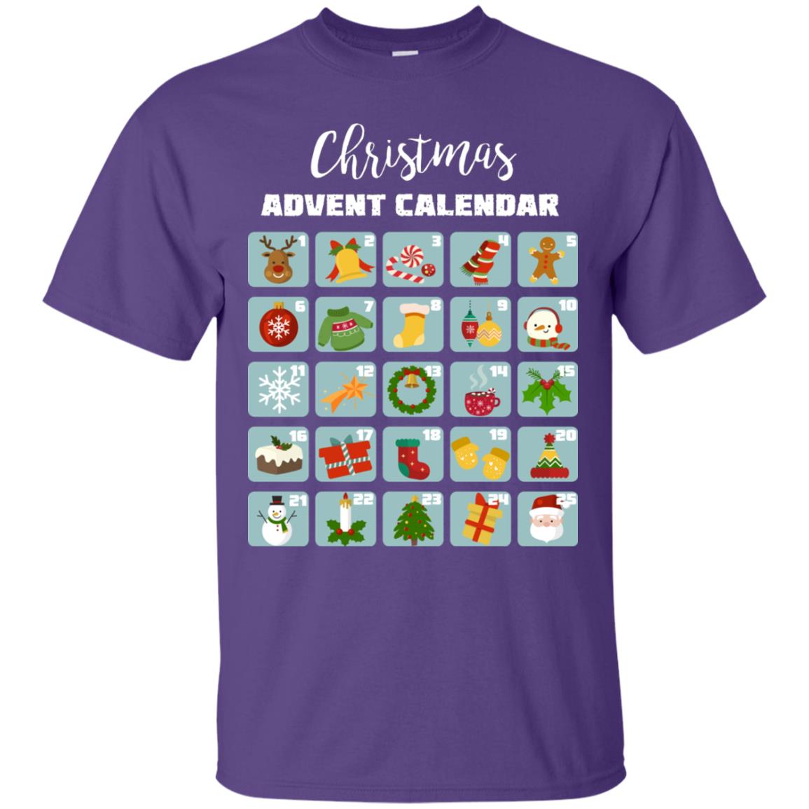 Christmas Calendar December 2018 Gift Shirt Purple