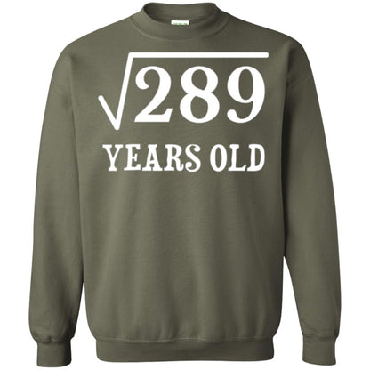 Brithday T-shirt Square Root Of 289 Military Green