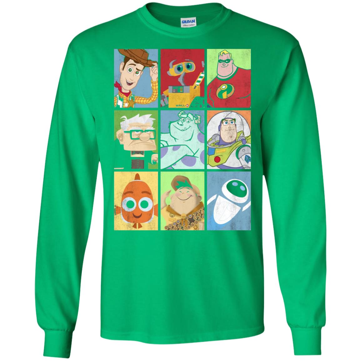Epic Boxed Up Line Up Character Graphic T-shirt Irish Green
