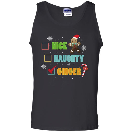 Nice Naughty Ginger X-mas List Gift Shirt Black