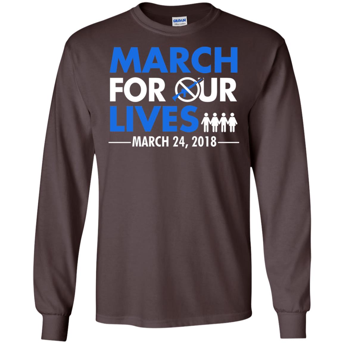 March For Our Lives March 24 2018 Gun Control T-shirt Dark Chocolate