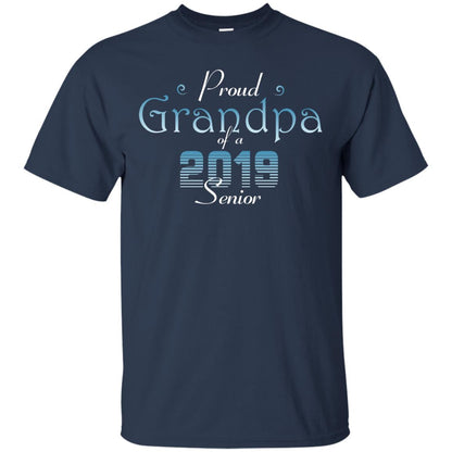 Proud Grandpa Of 2019 Senior Granddad Shirt Navy