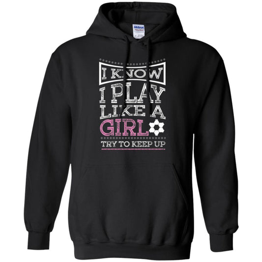 Soccer T-shirt I Know I Play Like A Girl Black