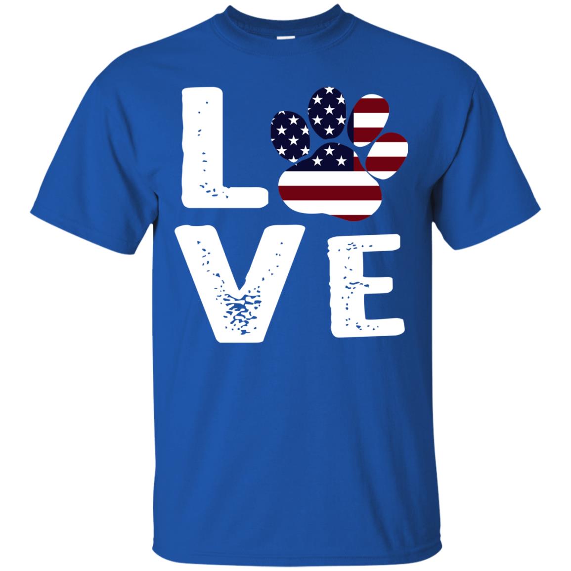 Love Dog Paw Shirt Royal