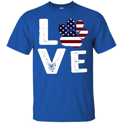 Love Dog Paw Shirt Royal