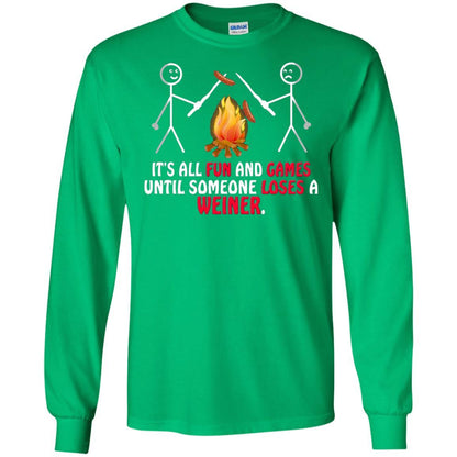 Camper T-shirt It's All Fun And Games Irish Green