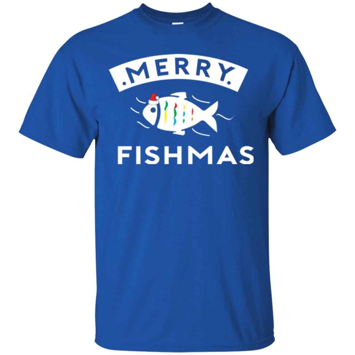 Merry Christmas Fisherman T-shirt Merry Fishmas Royal