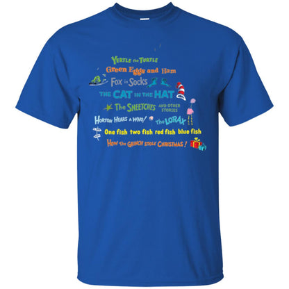 Dr. Seuss Book Title National Wear Red Day T-shirt Royal
