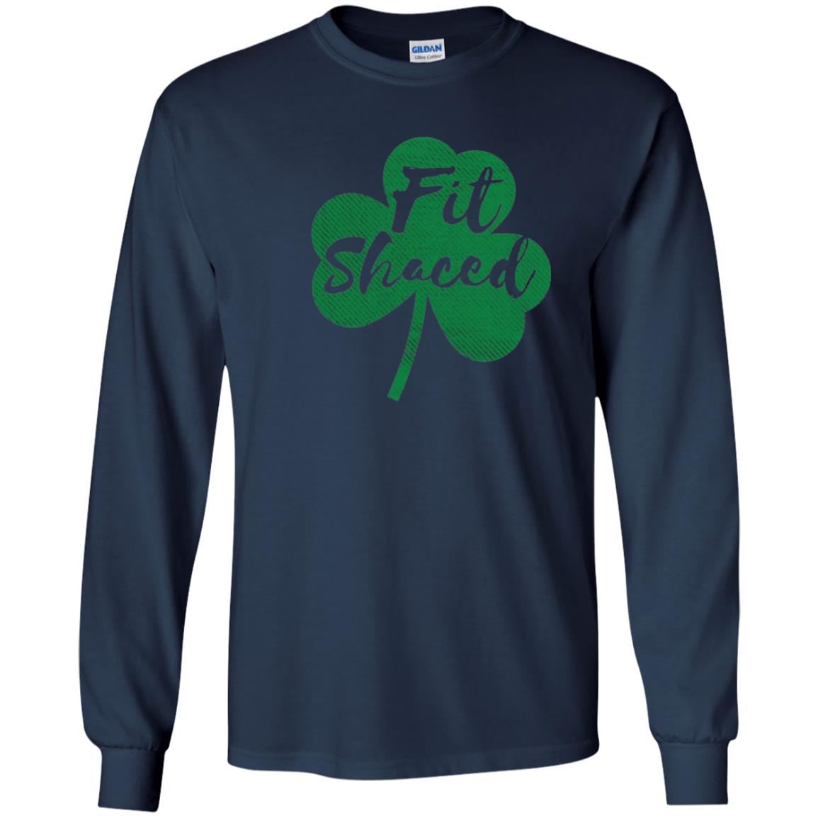 St Patricks Day T-shirt Drinking Fit Shaced Navy