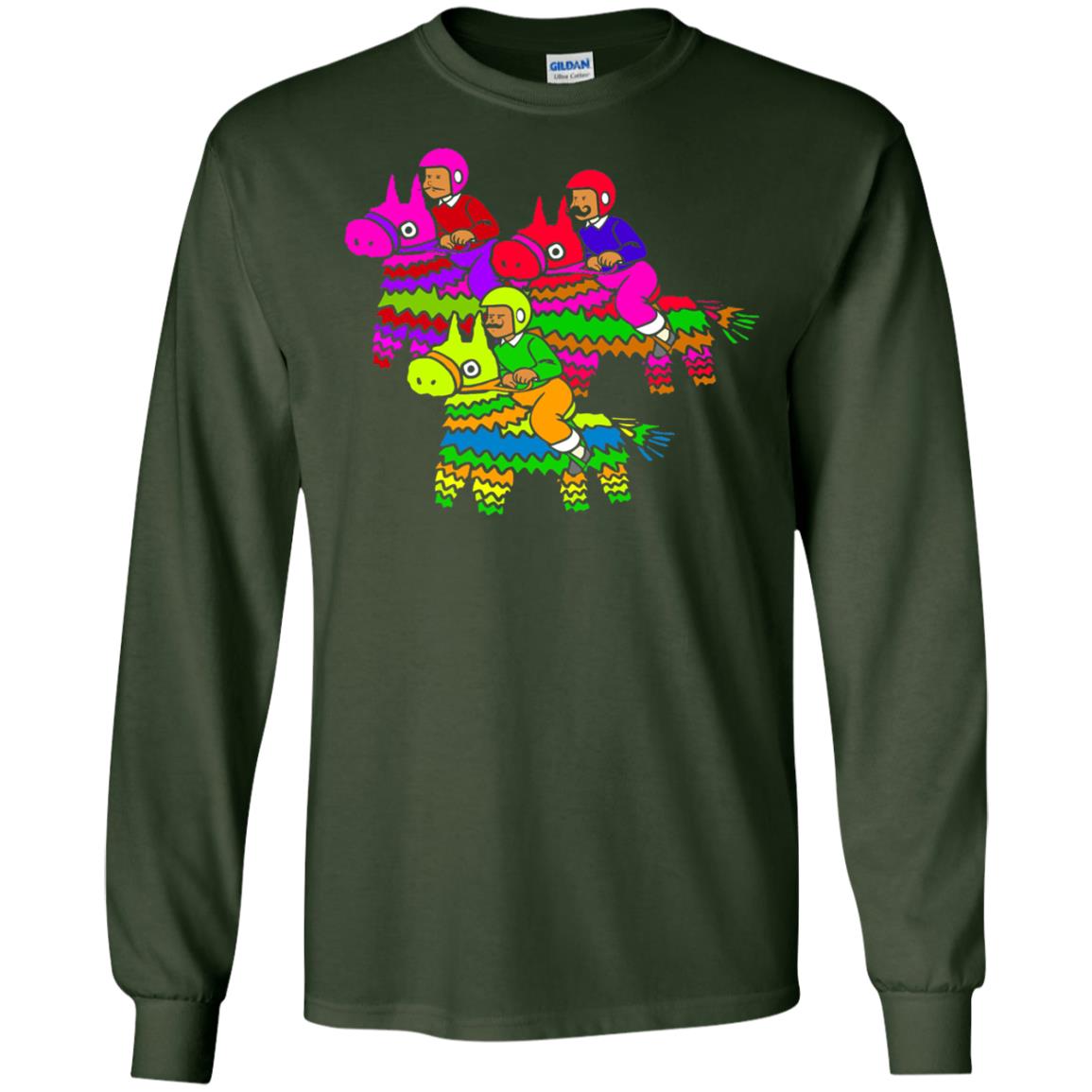 Cinco De Derby Pinata Jockeys Horse Race T-shirt Forest Green