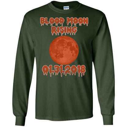 Blood Moon Rising Total Lunar Eclipse T-shirt Funny Lunar Eclipse Forest Green