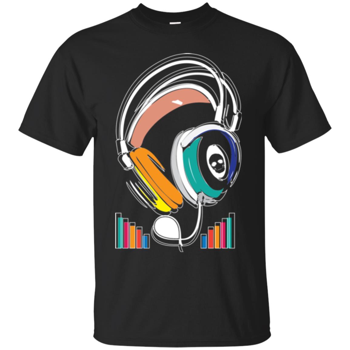 Music Lover T-shirt Sound Activated Glow Black