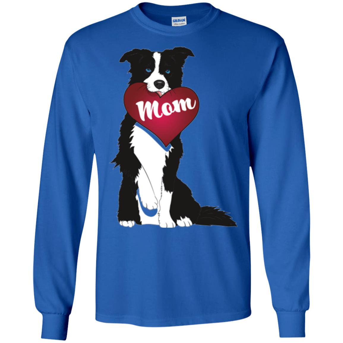 Dog Lover T-sshirt Border Collie Fetching Valentine Heart Royal
