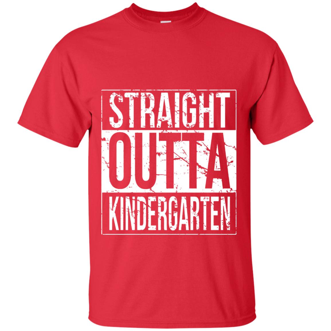 Kids Straight Outta Kindergarten T-shirt Red
