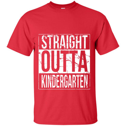 Kids Straight Outta Kindergarten T-shirt Red