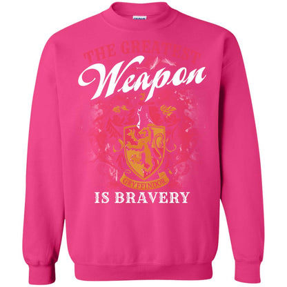 The Greatest Weapon Is Bravery Harry Potter Fan T-shirtG180 Gildan Crewneck Pullover Sweatshirt 8 oz.