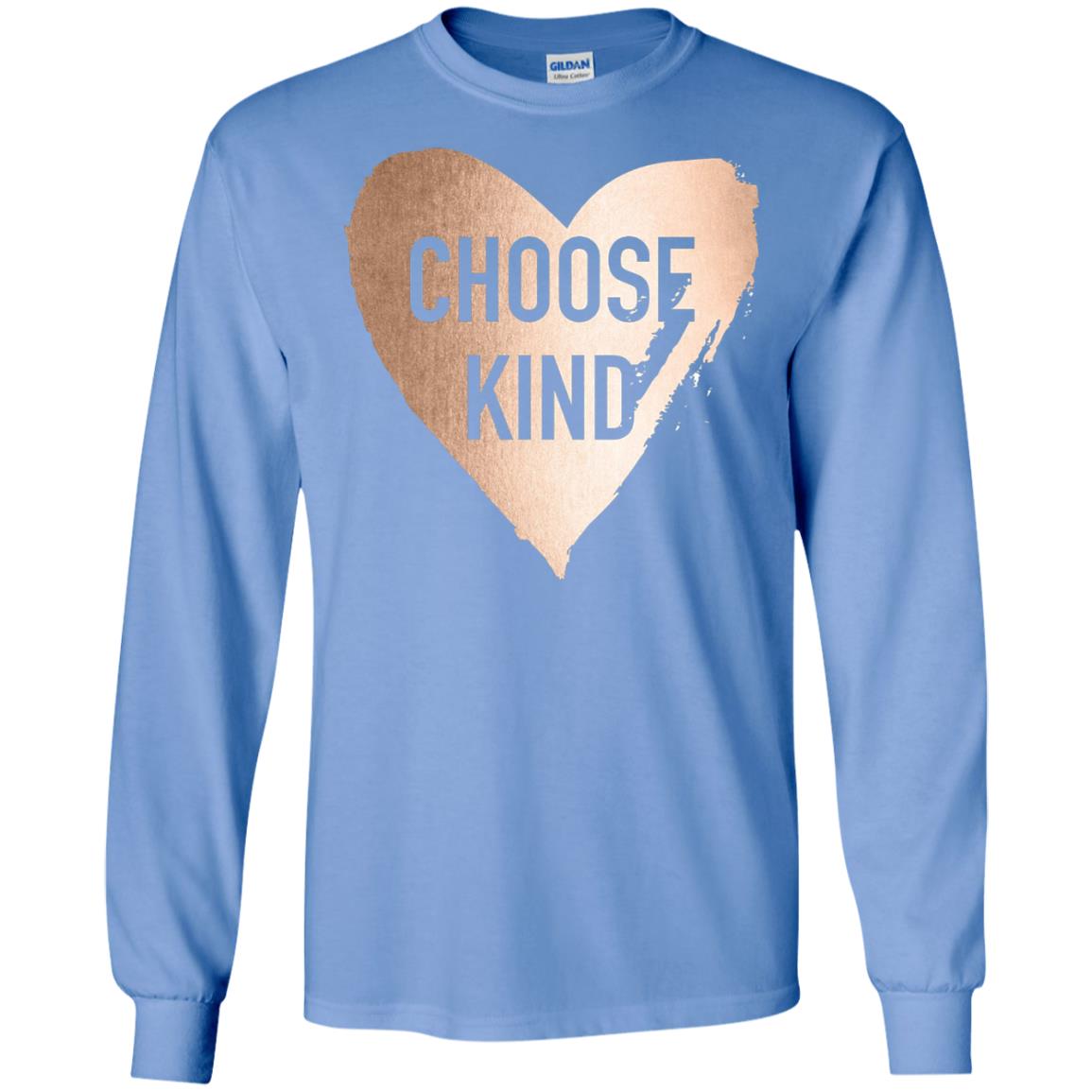 Choose Kind Anti Bullying Rose Gold T-shirt Carolina Blue