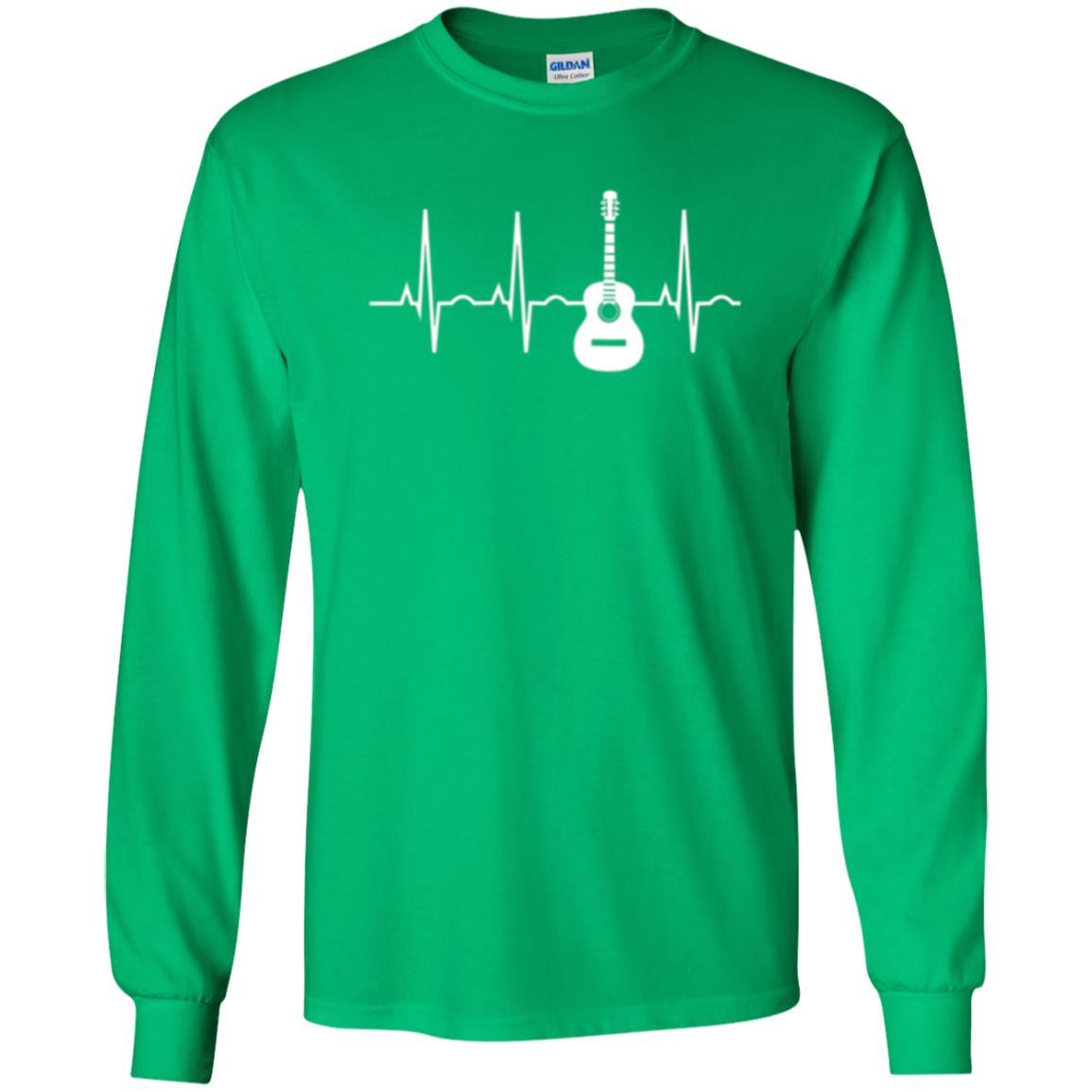 Guitarist T-shirt Guitar Heartbeat T-shirt Irish Green