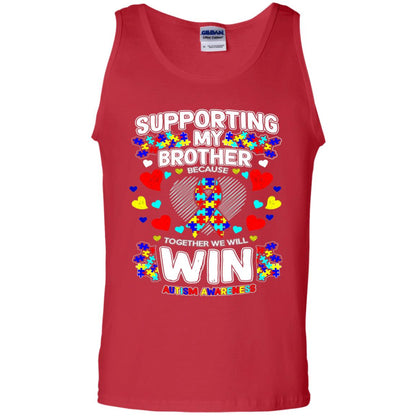 Autism Awareness Shirts For Supporting My Brother Red