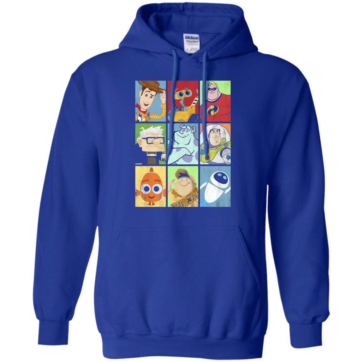 Epic Boxed Up Line Up Character Graphic T-shirt Royal