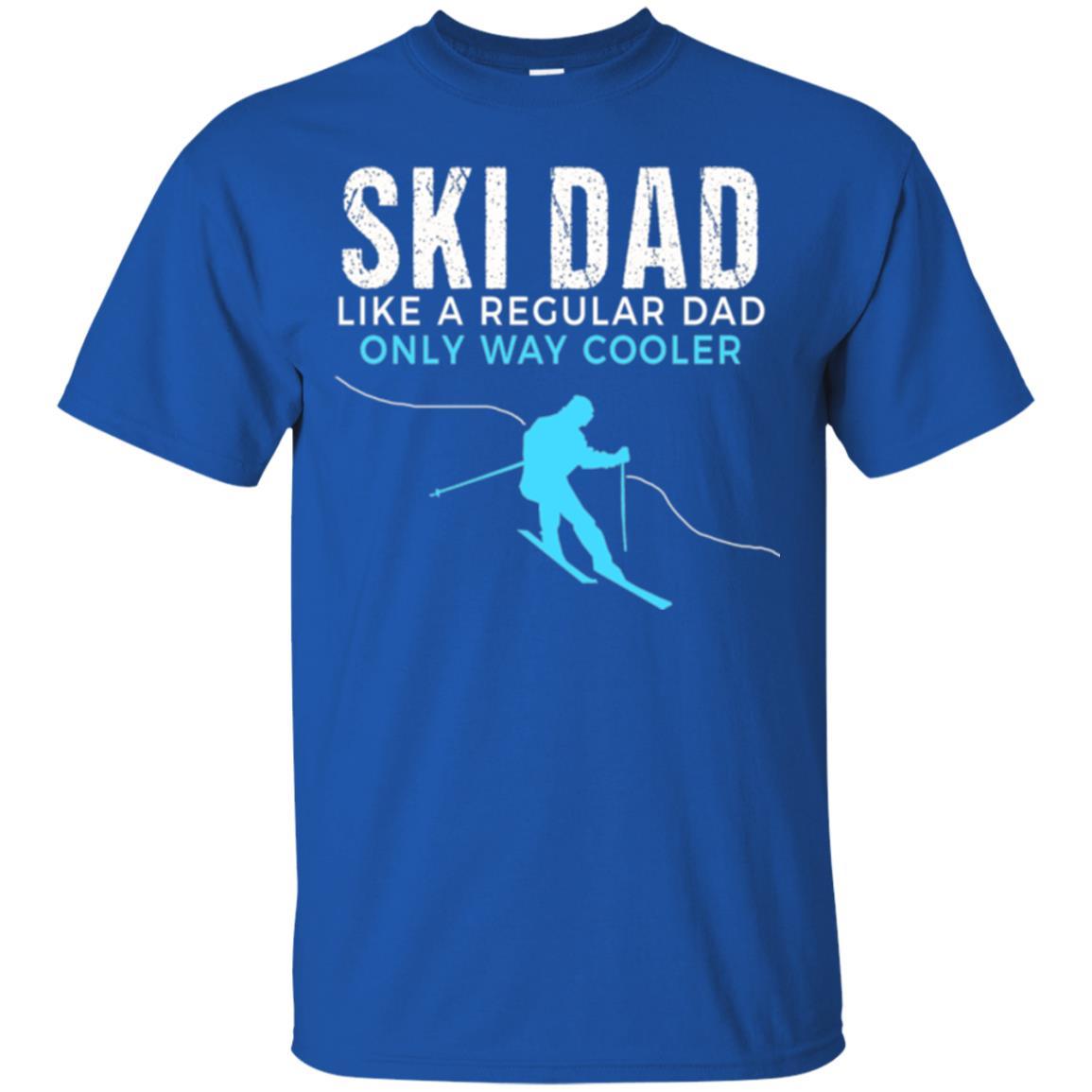 Skier T-shirt Ski Dad Like A Regular Dad Only Way Cooler Royal