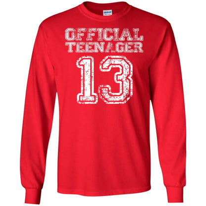 Brithday T-shirt Official Teenager T-shirt Red