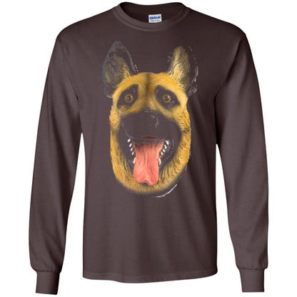 Dog Lover T-shirt Creepy Dog Head T-shirt Dark Chocolate