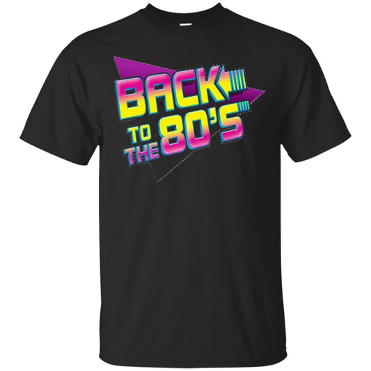 Back To The 80s Graphic Retro Novelty T-shirt Black