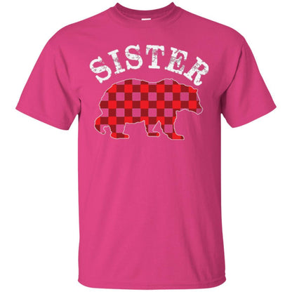 Family T-shirt Red Plaid Sister Bear Heliconia