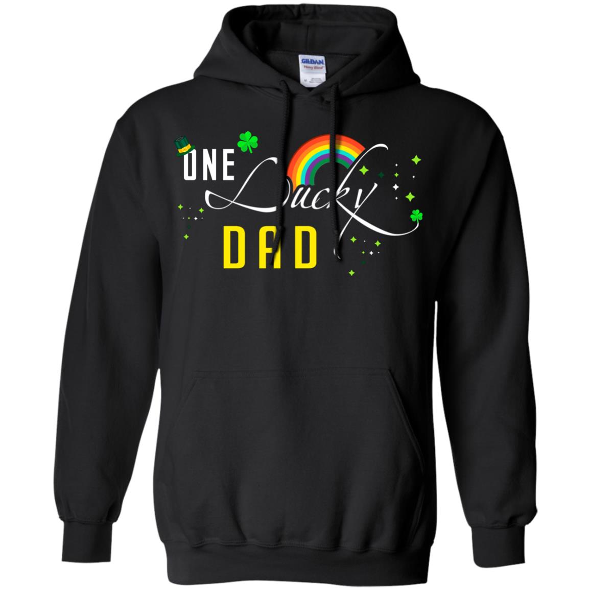 One Lucky Dad St. Patrick_s Day T-shirt Black