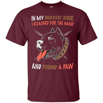 In My Darkness Hour I Reached For The Hand And Found A Paw Shirt Maroon