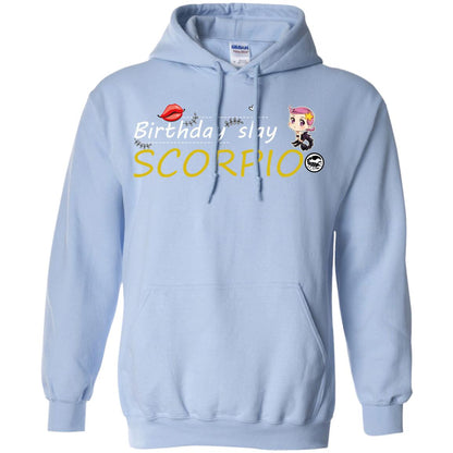 Cute Scorpio Girl Birthday Lip Slay T-shirt Light Blue
