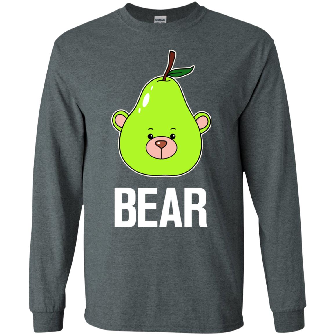 Bear Funny Summer Melon Fruit Shirt Dark Heather