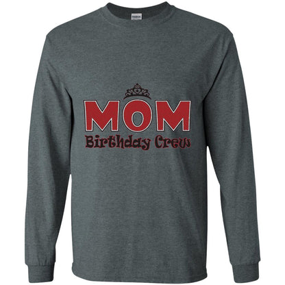 Mom Birthday Crew T-shirt Birthday Party Dark Heather