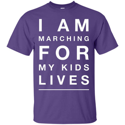 I Am Marching For My Kids Lives March Gun Control T-shirt Purple