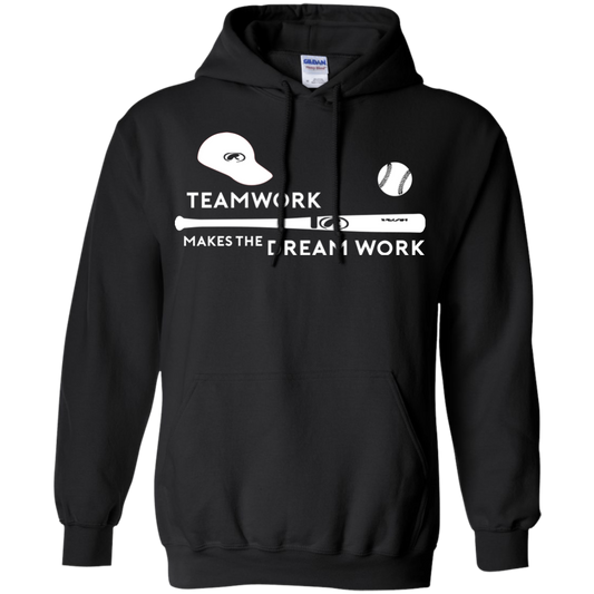Baseball T-shirt Teamwork Makes The Dream Work Black