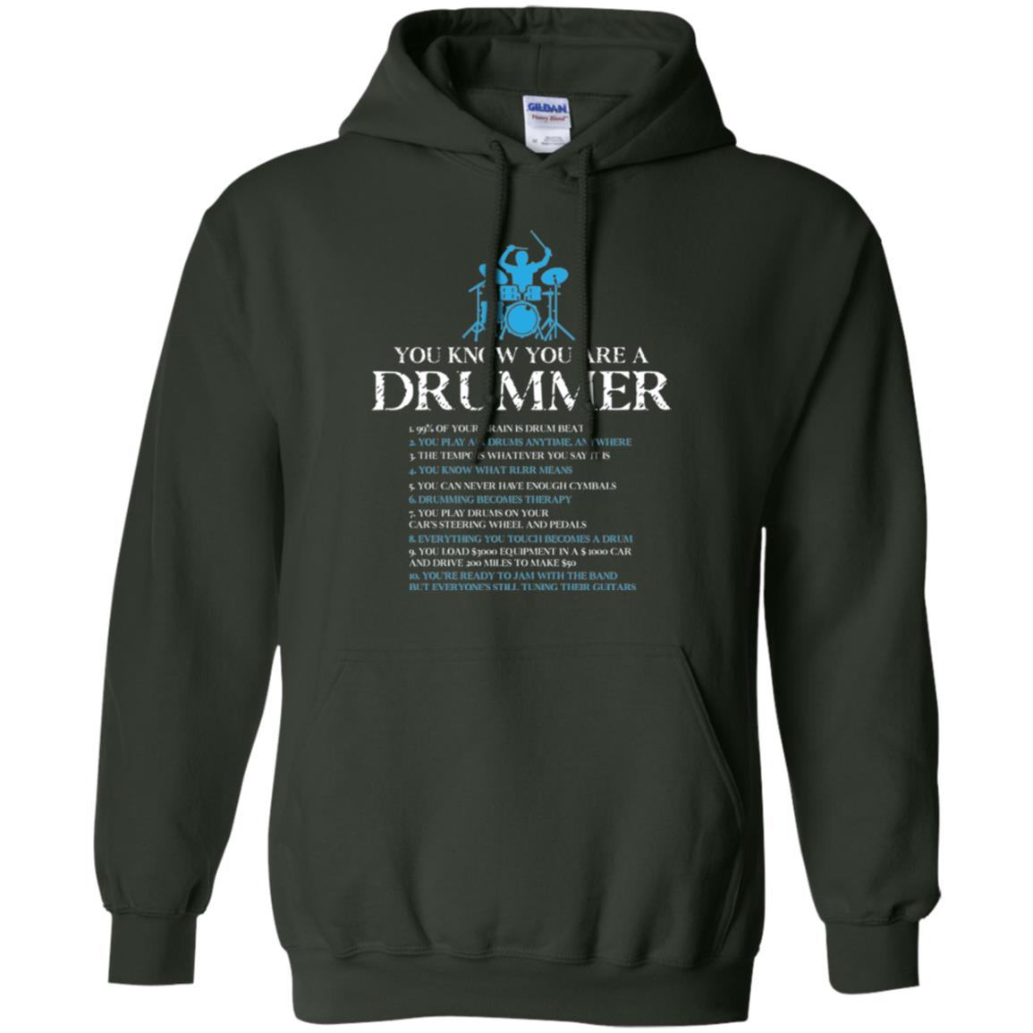 Drummer T-shirt You_re A Drummer Forest Green