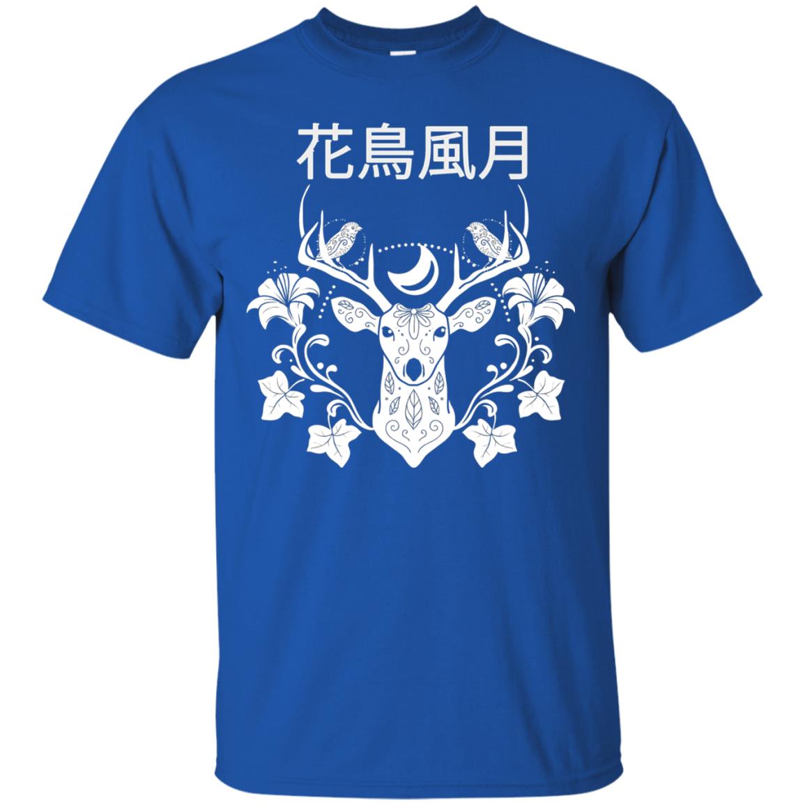 Japanese Nature Quote Reindeer Shirt Royal