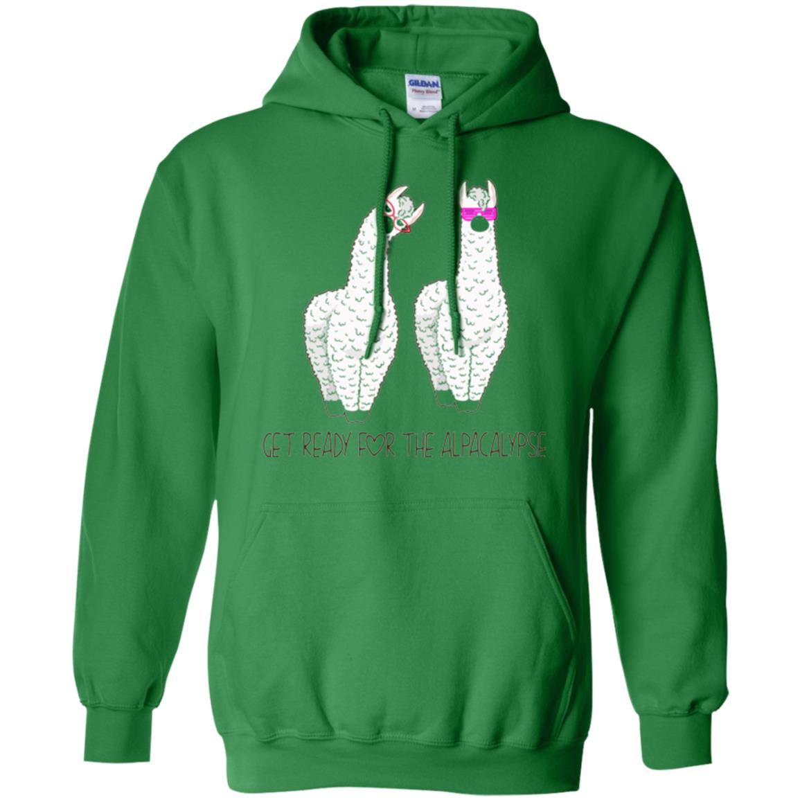 Funny Alpaca T-shirt Get Ready For The Alpacalypse Irish Green