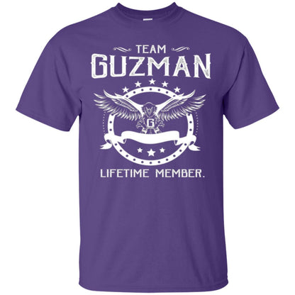 Family T-shirt Team Guzman Lifetime Member Purple