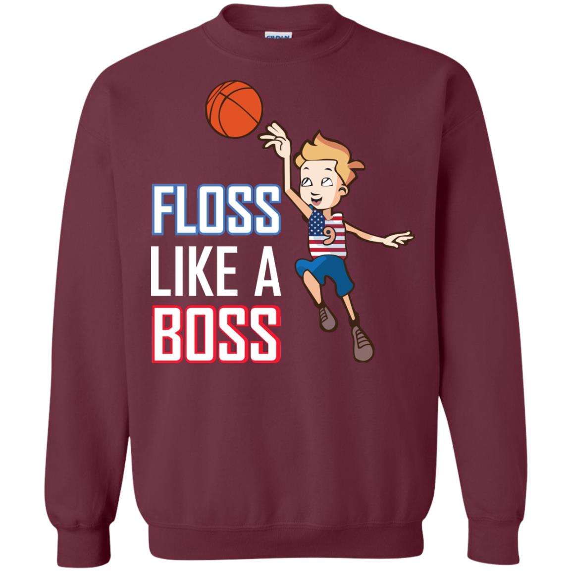 Floss Like A Boss Shirt For Basketball Players Maroon